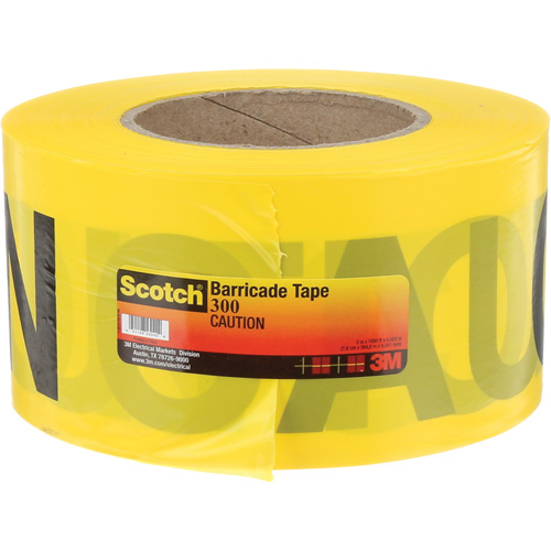 Scotch&reg; Buried Barricade Tape, English, 3" W x 1000' L, 2 mils, Black on Yellow Toolneeds Inc.
