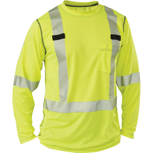 T-shirt &agrave; manches longues haute visibilit&eacute; Polartec Power Grid, Polyester, 2T-Grand, Jaune lime haute visibilit&eacute; Toolneeds Inc.