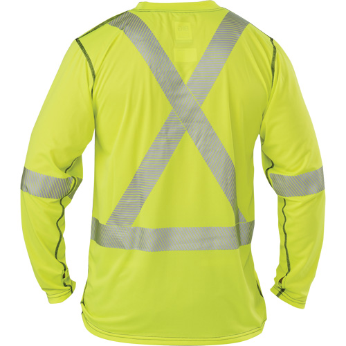 T-shirt &agrave; manches longues haute visibilit&eacute; Polartec Power Grid, Polyester, 2T-Grand, Jaune lime haute visibilit&eacute; Toolneeds Inc.