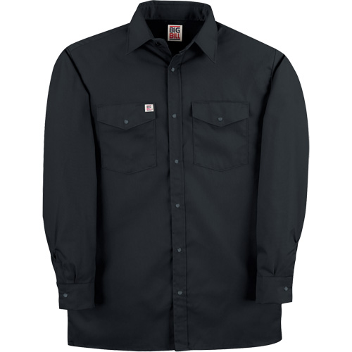 Twill Work Shirt with Snap, Men's, Medium (Tall), Black Toolneeds Inc.