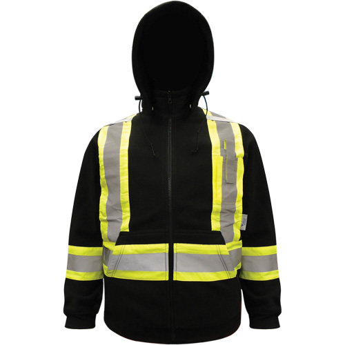 High-Visibility Hoodie, Polyester, Black, Small Toolneeds Inc.