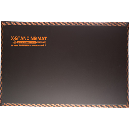 Tapis anti-fatigue pour travail debout, Lisse, 16" x 28" x 1", Noir, Caoutchouc Toolneeds Inc.