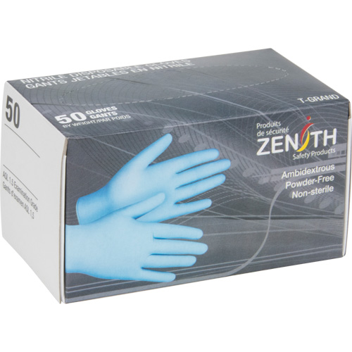 Gants jetables en paquets pour distributeur, Moyen, Nitrile, 4,5 mils, Sans poudre, Bleu Toolneeds Inc.