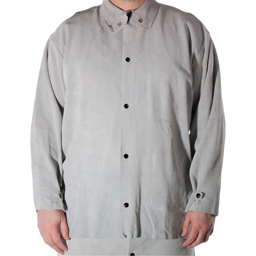 Veste de soudage en cuir de vache refendu, Cuir, Petit, Gris Toolneeds Inc.
