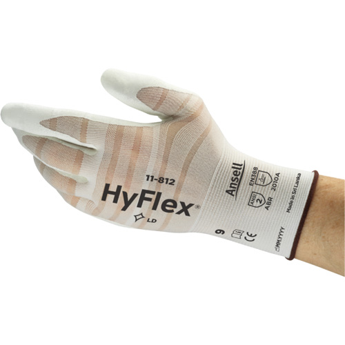 Hyflex&reg; 11-812 Gloves, 6, Foam Nitrile Coating, 18 Gauge, Nylon/Spandex Shell Toolneeds Inc.