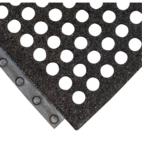 24/Seven&reg; Locksafe&reg; Anti-Fatigue Mat, Honeycomb/Textured, 3' x 3' x 5/8", Black, Nitrile Toolneeds Inc.