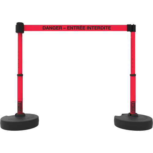 Plus Barrier Post Set, Plastic, 42" H, Red Tape, 15' Tape Length Toolneeds Inc.