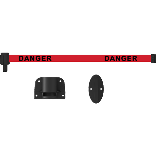 Plus Wall Mount Barrier System, Plastic, Screw Mount, 15', Red Tape Toolneeds Inc.