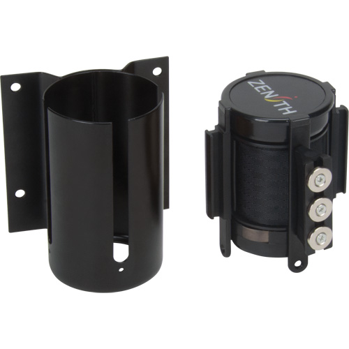 Barri&egrave;re &agrave; fixation murale avec ruban magn&eacute;tique, Acier, Fixation par vis, 12', Ruban Noir Toolneeds Inc.