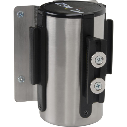 Barri&egrave;re &agrave; fixation murale avec ruban magn&eacute;tique, Acier, Fixation par vis, 7', Ruban Noir et jaune Toolneeds Inc.