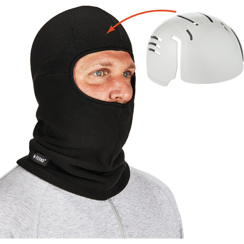 Passe-montagne avec fermeture &agrave; glissi&egrave;re et casque antichoc &agrave; ins&eacute;rer N-Ferno, Molleton/Polyester, Noir Toolneeds Inc.
