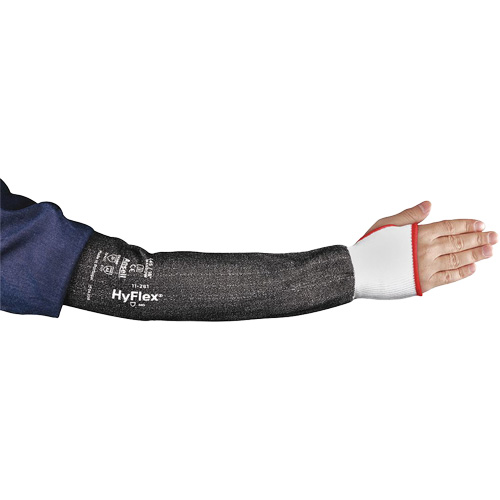 HYFLEX&reg; 11-281 Narrow Thumb Protective Arm Sleeve, Intercept, 22", ASTM ANSI Level A4, Grey Toolneeds Inc.