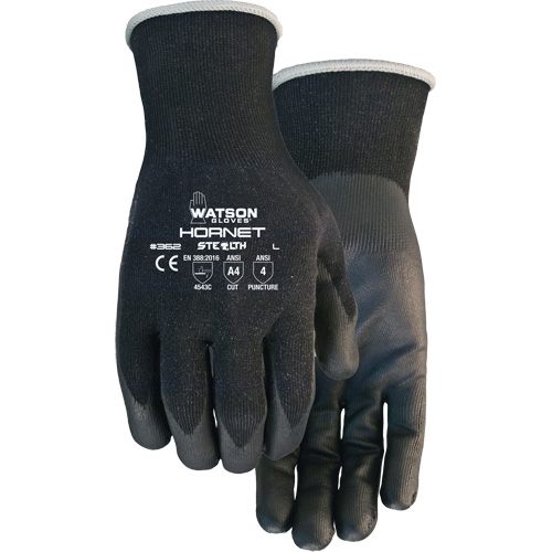 Stealth Hornet Cut Resistant Gloves, Size Small, 18 Gauge, Foam Nitrile Coated, Glass Fibre/HPPE/Nylon/Spandex Shell, ASTM ANSI Level A4/EN 388 Level 5 Toolneeds Inc.