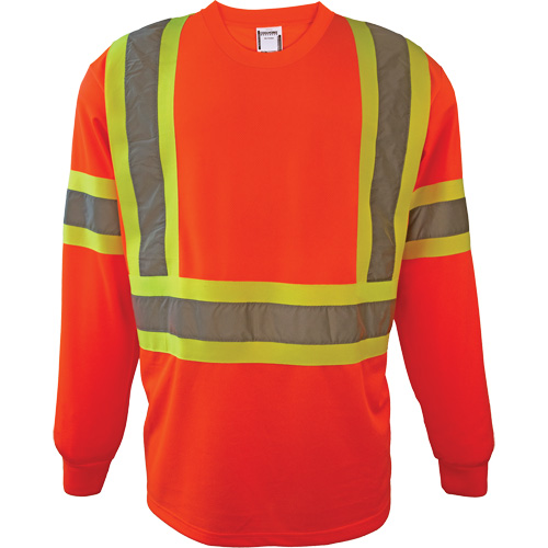 Long Sleeve Safety Shirt, Polyester, 2X-Large, High Visibility Orange Toolneeds Inc.
