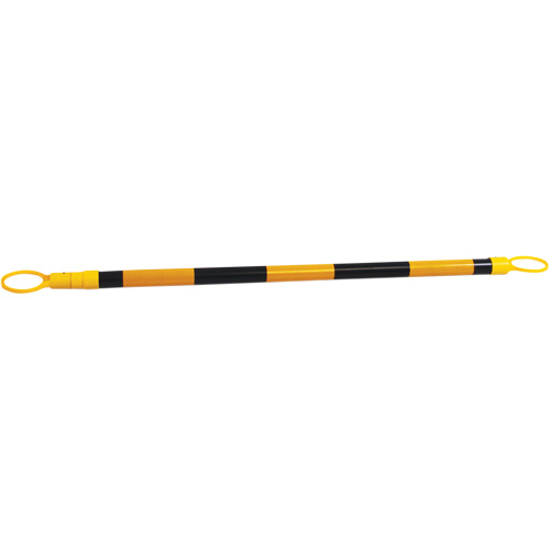 Retractable Cone Bar, 7'2" Extended Length, Black/Yellow Toolneeds Inc.