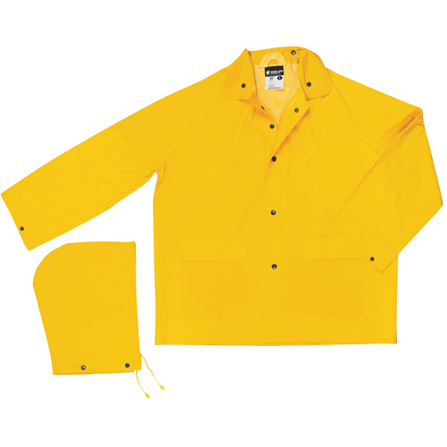 Classic Series Rain Jacket with Detachable Hood, Polyester/PVC, 6X-Large, Yellow Toolneeds Inc.