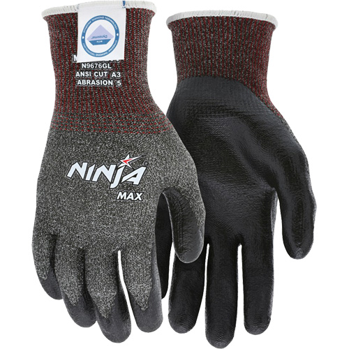 Gants r&eacute;sistant aux coupures Max Ninja, Taille Grand, Calibre 10, Rev&ecirc;tement Bipolym&egrave;re, Enveloppe en Dyneema, ASTM ANSI niveau A3 Toolneeds Inc.