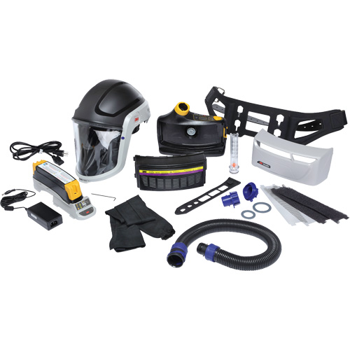 Trousse de respirateur d&eacute;puration dair propuls&eacute; pour lindustrie lourde Versaflo, Capuchon & visi&egrave;re, Pile Lithium-ion Toolneeds Inc.