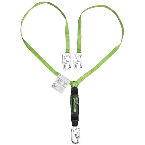 Miller&reg; HP Shock-Absorbing Lanyard, 4', Locking Snap Hook Center, Locking Snap Hook Leg Ends, Polyester Toolneeds Inc.