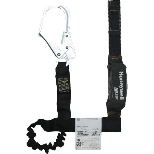 Longe avec amortisseur de choc r&eacute;sistante &agrave; l'arc &eacute;lectrique Miller, 6', Point d'ancrage &agrave; Crochet pour &eacute;chafaudage, Boucle d'&eacute;tranglement aux jambes, Kevlar Toolneeds Inc.