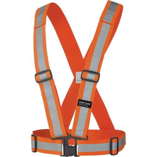 5591 Bretelle de s&eacute;curit&eacute; de ajustable, Orange haute visibilit&eacute;, Couleur r&eacute;fl&eacute;chissante Argent, Taille unique Toolneeds Inc.