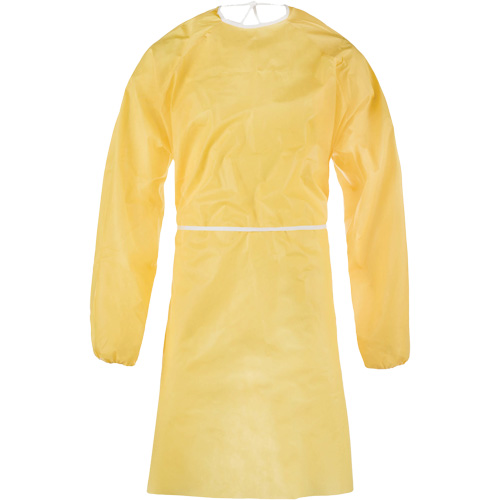 ChemMax&reg; 1 Gown, One Size, Yellow, Polyethylene/Polypropylene Toolneeds Inc.