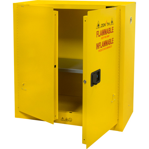 Flammable Storage Cabinet, 30 gal., 2 Door, 43" W x 44" H x 18" D Toolneeds Inc.