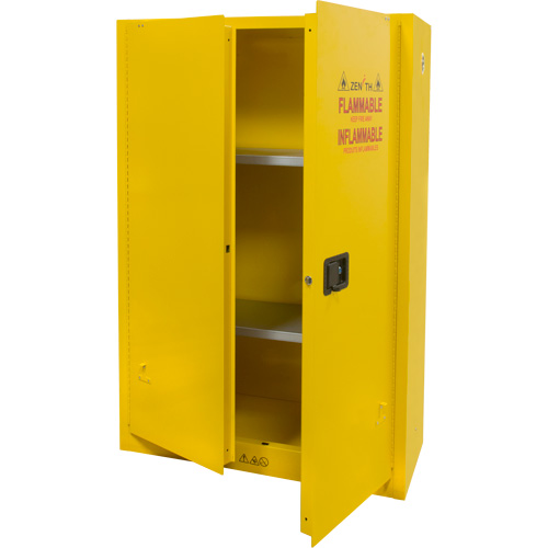 Flammable Storage Cabinet, 45 gal., 2 Door, 43" W x 65" H x 18" D Toolneeds Inc.