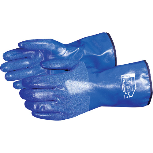 North Sea Chemical Resistant  Gloves, Size Small, 11" L, Nitrile, Fleece Inner Lining, Winter Weight Toolneeds Inc.
