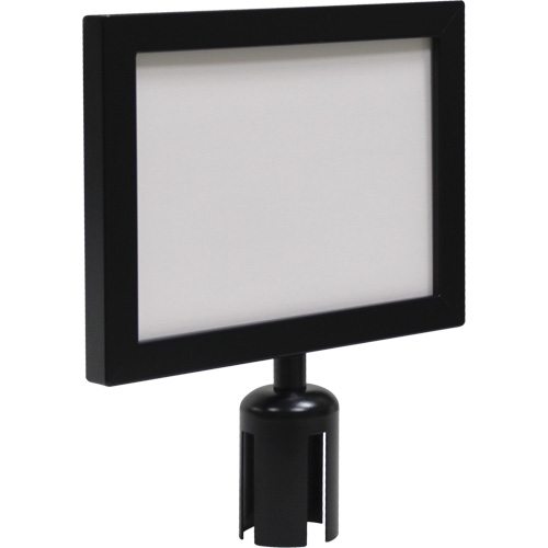 Cadre d'enseigne pour poteau de barri&egrave;re pour le contr&ocirc;le des foules, Noir Toolneeds Inc.