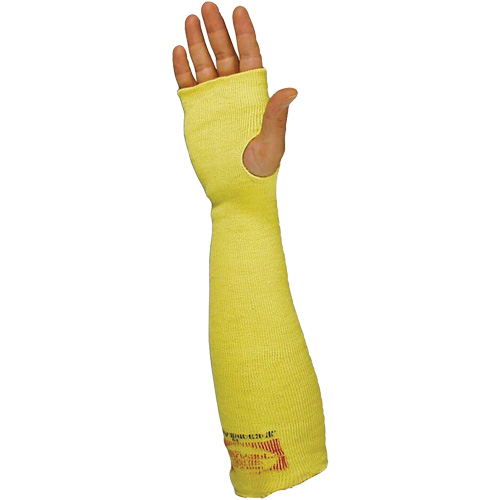 Sleeves with Thumb Hole, Kevlar&reg;, 22", ANSI/ISEA 105 Level 3/EN 388 Level 3, Yellow Toolneeds Inc.