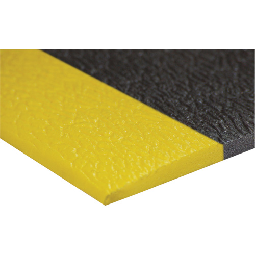 Airsoft Anti-Fatigue Mat, Pebbled, 3' x 5' x 3/8", Black/Yellow, PVC Sponge Toolneeds Inc.
