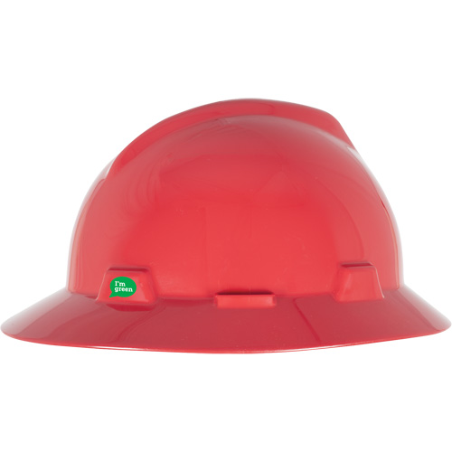 V-Gard&reg; GREEN Slotted Full Brim Hard Hat, CSA Type 1, Ratchet Suspension Toolneeds Inc.
