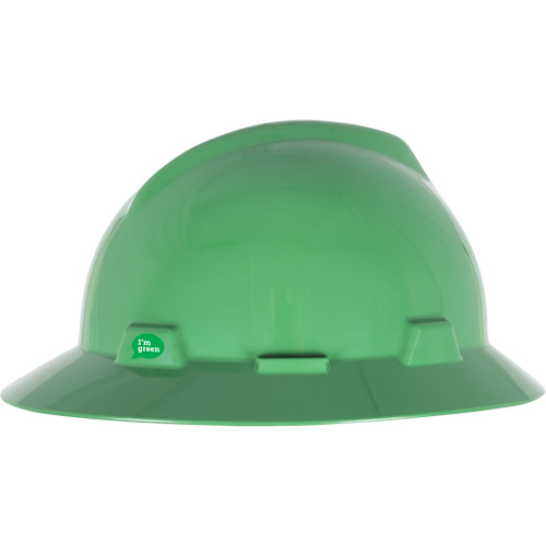 V-Gard&reg; GREEN Slotted Full Brim Hard Hat, Meets CSA Type 1, Ratchet Suspension Toolneeds Inc.