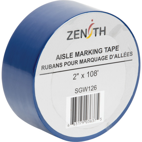 Aisle Marking Tape, 2" x 108', PVC, Blue Toolneeds Inc.