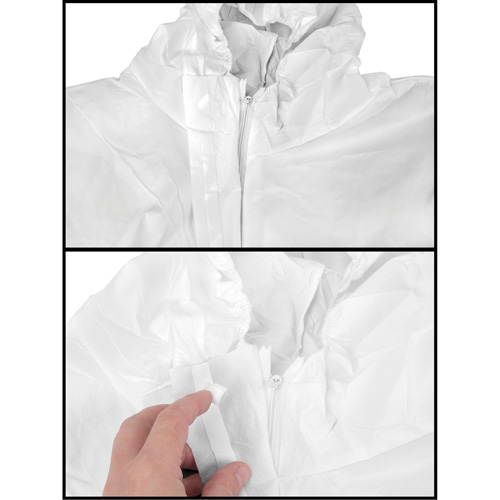 Combinaisons &agrave; capuchon de premi&egrave;re qualit&eacute;, Petit, Blanc, Microporeux Toolneeds Inc.