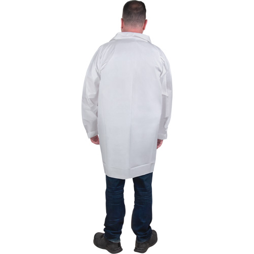 Protective Lab Coat, Microporous, White, Medium Toolneeds Inc.