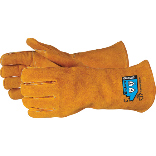 Gants de soudure de luxe r&eacute;sistants aux coupures Endura, Cuir de vache refendu, Taille Petit Toolneeds Inc.