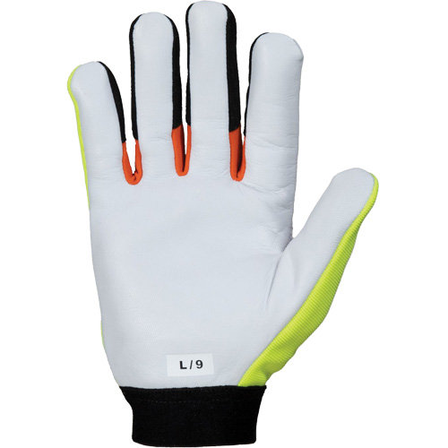 ClutchGear&reg; High-Visibility Mechanic's Gloves, Grain Goatskin Palm, Size Medium Toolneeds Inc.