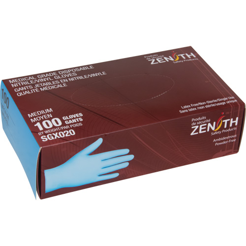 Tactile Medical-Grade Disposable Gloves, Small, Nitrile/Vinyl, 4.5-mil, Powder-Free, Blue, Class 2 Toolneeds Inc.