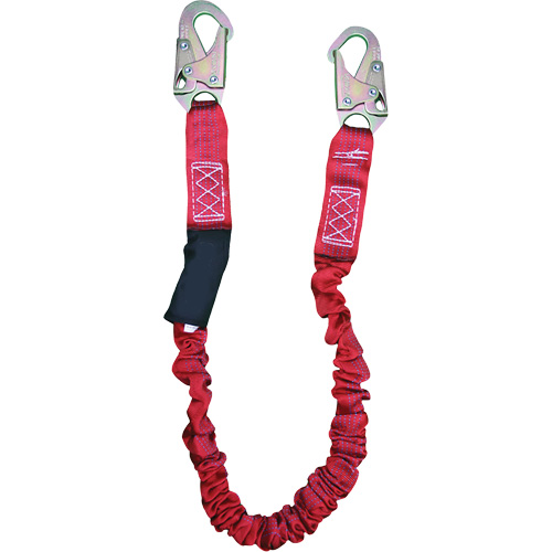 ShockSorb Internal Shock Lanyard, 6', Snap Hook Center, Snap Hook Leg Ends, Polyester Toolneeds Inc.