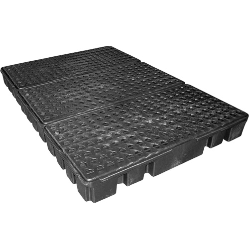 Palette de confinement des d&eacute;versements &agrave; profil bas Black Diamond, Capacit&eacute; de d&eacute;versement 76.5 gal. US, 72" x 49" x 6,5" Toolneeds Inc.