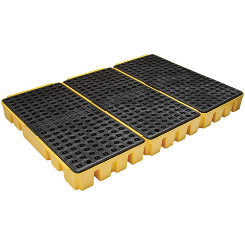 Palette &agrave; profil bas pour contr&ocirc;le des d&eacute;versements, Capacit&eacute; de d&eacute;versement 76.5 gal. US, 72" x 49" x 6,5" Toolneeds Inc.