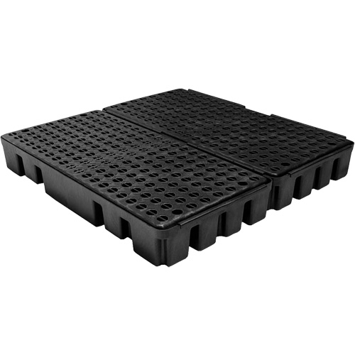 Palette de confinement des d&eacute;versements &agrave; profil bas Black Diamond, Capacit&eacute; de d&eacute;versement 51 gal. US, 49" x 48" x 6,5" Toolneeds Inc.