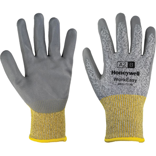 Gants de protection contre les coupures WorkEasy, Taille 6/T-petit, Calibre 13, Rev&ecirc;tement Polyur&eacute;thane, Enveloppe en PEHP/Fibre de verre, ASTM ANSI niveau A2/EN 388 niveau B Toolneeds Inc.