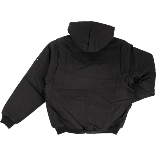 Blouson d'aviateur en toile lourde avec capuchon, Hommes, Moyen (grande taille), Noir Toolneeds Inc.