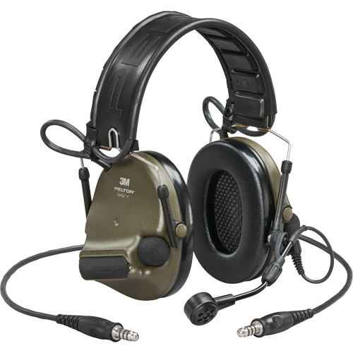 Casque VI NIB avec deux fils de sortie et rail arc Peltor ComTac, Style Bandeau, 23 dB Toolneeds Inc.