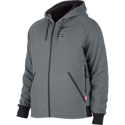 Chandail &agrave; capuchon chauffant M12 complet, Hommes, 2T-Grand, Gris, Polyester Toolneeds Inc.