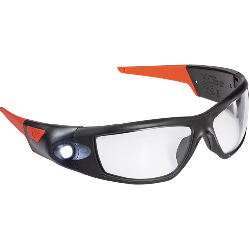Lunettes de s&eacute;curit&eacute; &agrave; faisceau d'inspection rechargeable SPG500, Lentille Transparent, ANSI Z87+ Toolneeds Inc.