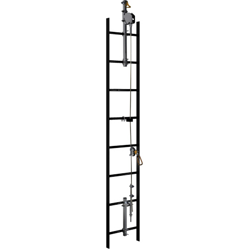 Syst&egrave;me de s&eacute;curit&eacute; vertical &agrave; c&acirc;ble 20' Lad-Saf, Acier galvanis&eacute; Toolneeds Inc.